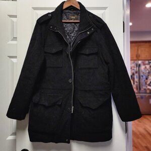 Mens Tasso Elba winter jacket, black size large